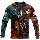 Мужская толстовка CLOOCL с капюшоном тату и подземелье Дракон 3D печатные толстовки Женская толстовка с длинным рукавом Повседневная куртка на молнии спортивные костюмы