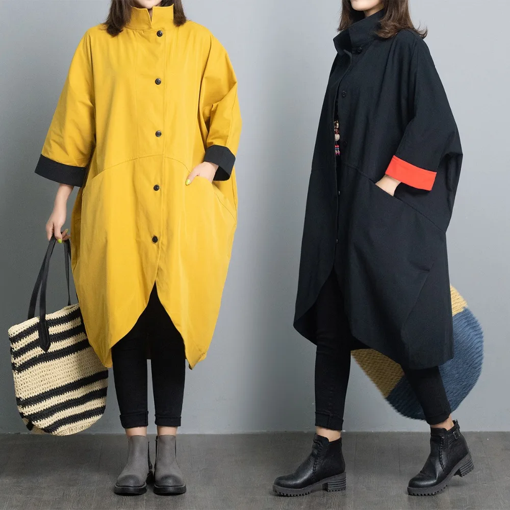 cotton plus size Oversized vintage women causal loose midi spring autumn shirt dress elegant clothes ladies dresses