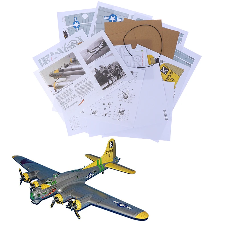 

1:47 DIY 3D B-17G летающая крепость самолет Бумага модель Наборы