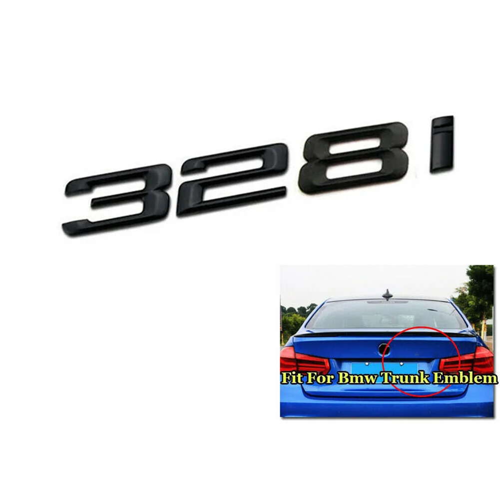 

Letters Car Sticker Matte Rear 328i Number ABS Plastic Black Emblem Sticker