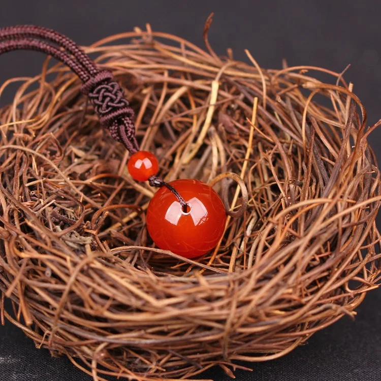 16mm Round Beads Natural Red Agate Necklace Pendants Crystal Gem Stones Jewelry Energy Lucky Gift For Women Men Carnelian Onyx | Украшения