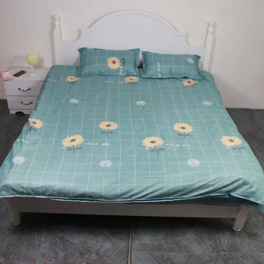

Home Textiles Sunflower Dandelion Bedding Set Double Sheet Soft Luxury Queen King Size Bed Linens Duvet Cover Sheet Pillow Case