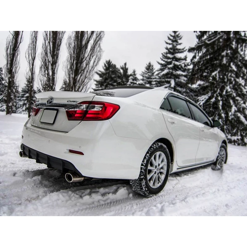 Диффузор спойлер заднего бампера под двойной выхлоп для Toyota Camry XV 50 дорестайл 2011