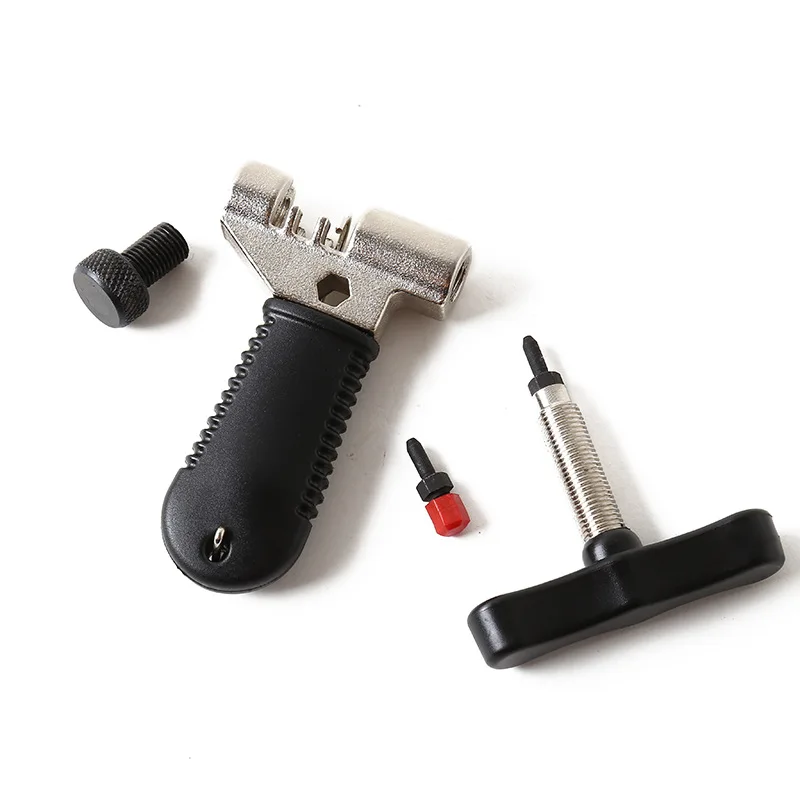 Bicycle Chain Breaker Splitter Bike Hand Repair Removal Tool Pin Service Tool W/h Link Hook & Spare Breaker Splitter Cutter Brea