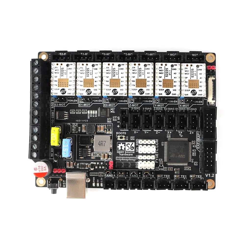 S6 V1.2 плата управления 32 бит с 6 шт. TMC S2225 TMC2225 для Uart Летающий провод MX разъем VS F6 V1.3 SKR V1.3 материнская плата