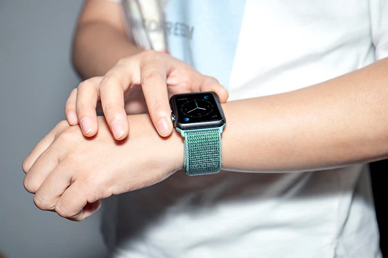 Новая высококачественная нейлоновая Спортивная петля для Apple Watch band Series 4 3 2 1 мягкий дышащий тканый ремешок 44 мм iwatch 42 мм 38