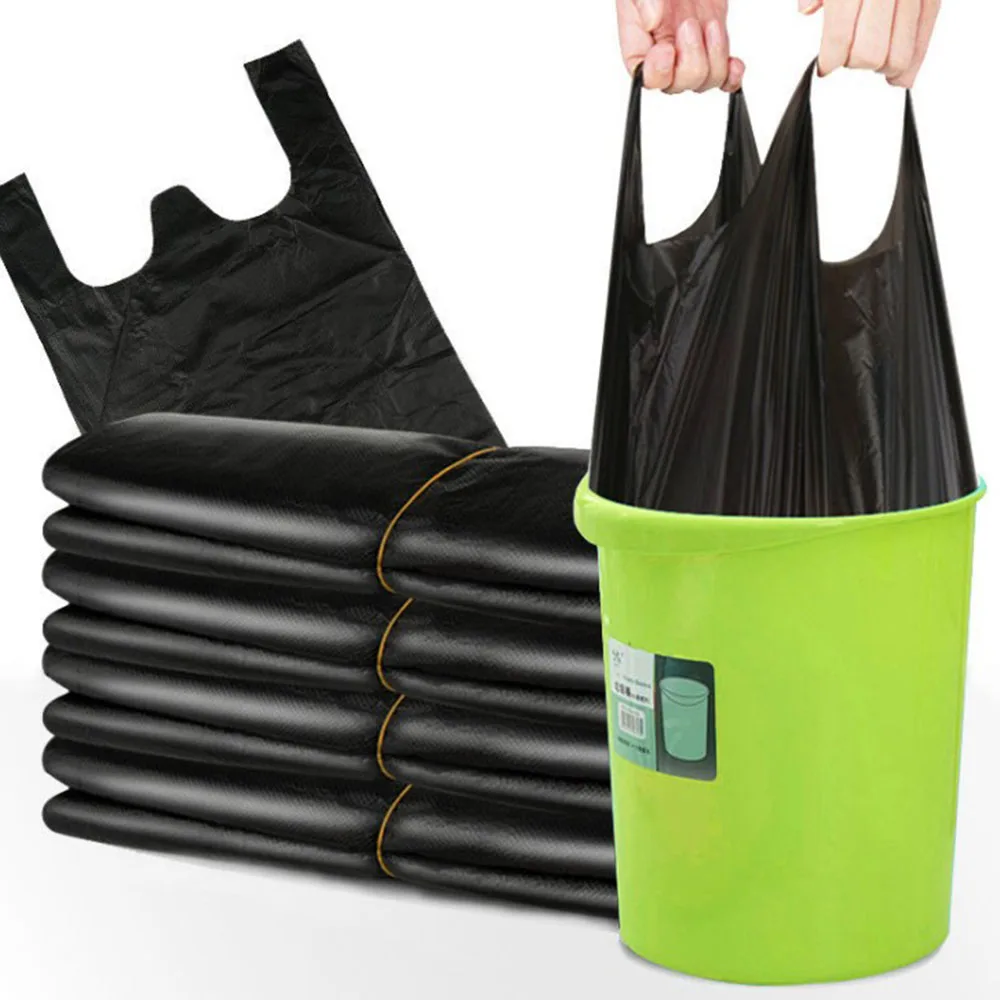 

50/100PCS Large Garbage Bags Black Thicken Disposable Bag Plastic Trash Bag Waste for Household Waste Trash Bags