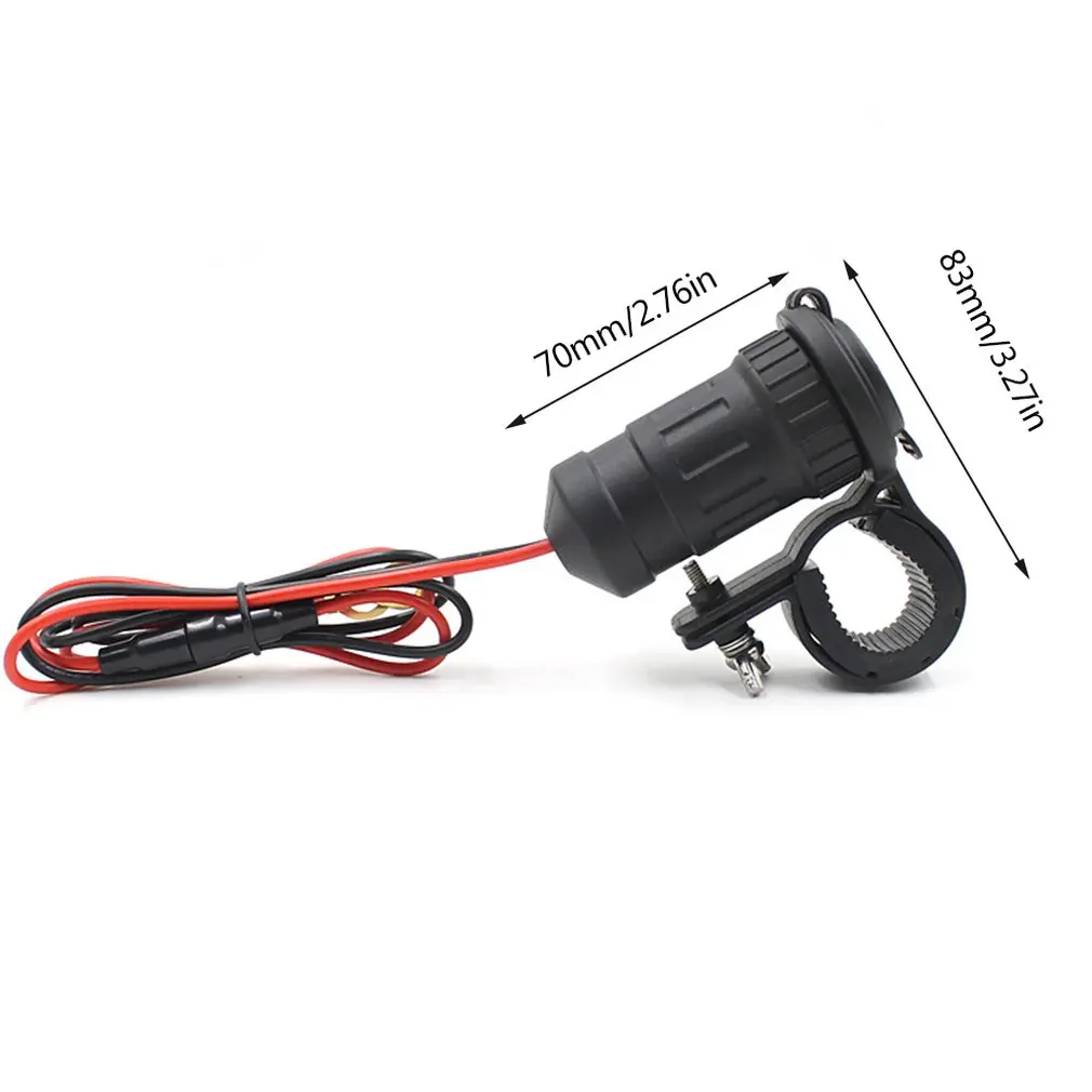 

12-24V Cigarette Lighter Socket 12V Waterproof Car Boat Motorcycle Handlebar Cigarette Lighter Sockets Power Plug Outlet