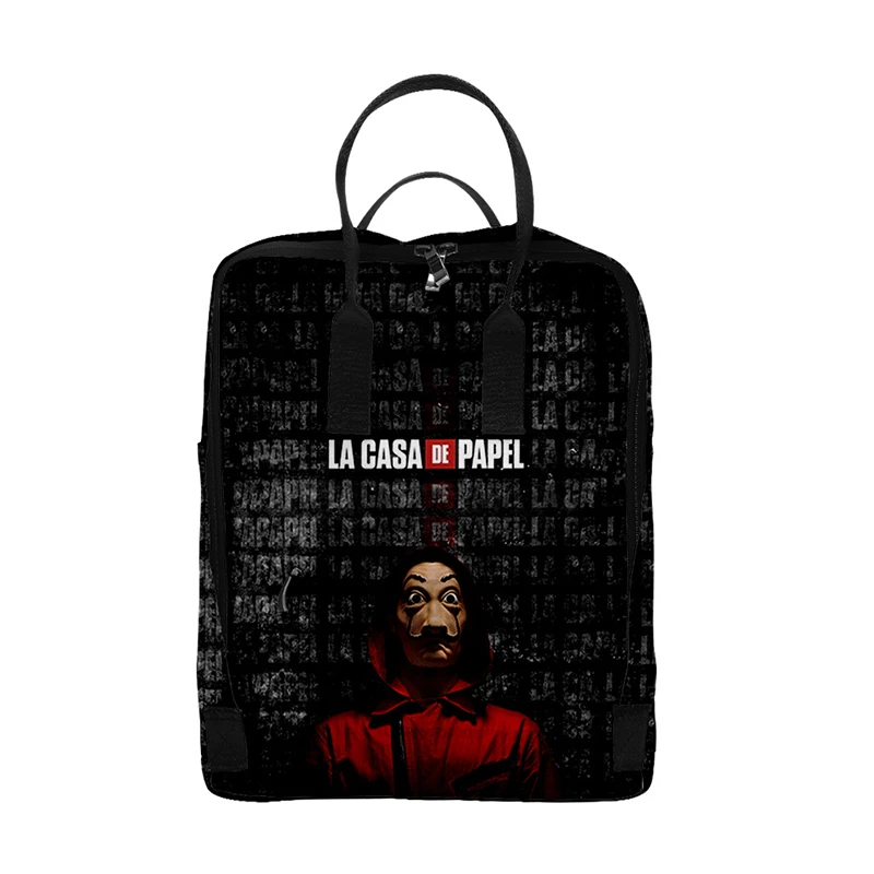 Рюкзак La Casa De Papel для мужчин и женщин модный школьный ранец с объемным рисунком