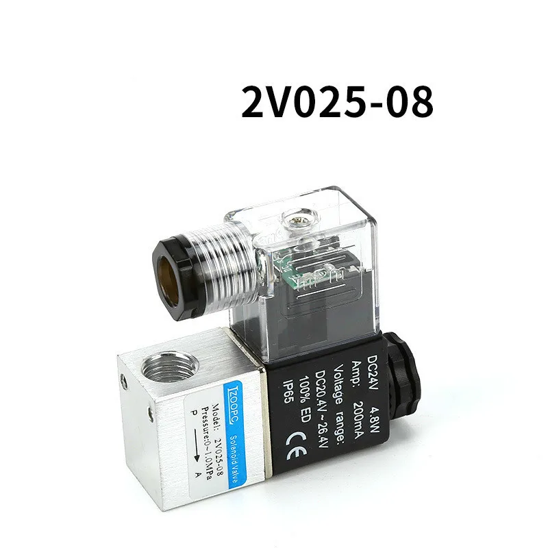 Электромагнитный электромагнитный клапан 12 В два положения способа 2v025 08 фитинги