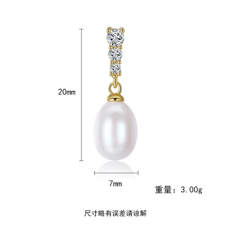 

DI-466 S925 sterling silver earrings female Japanese and Korean pearl zircon earrings hot selling jewelry gifts