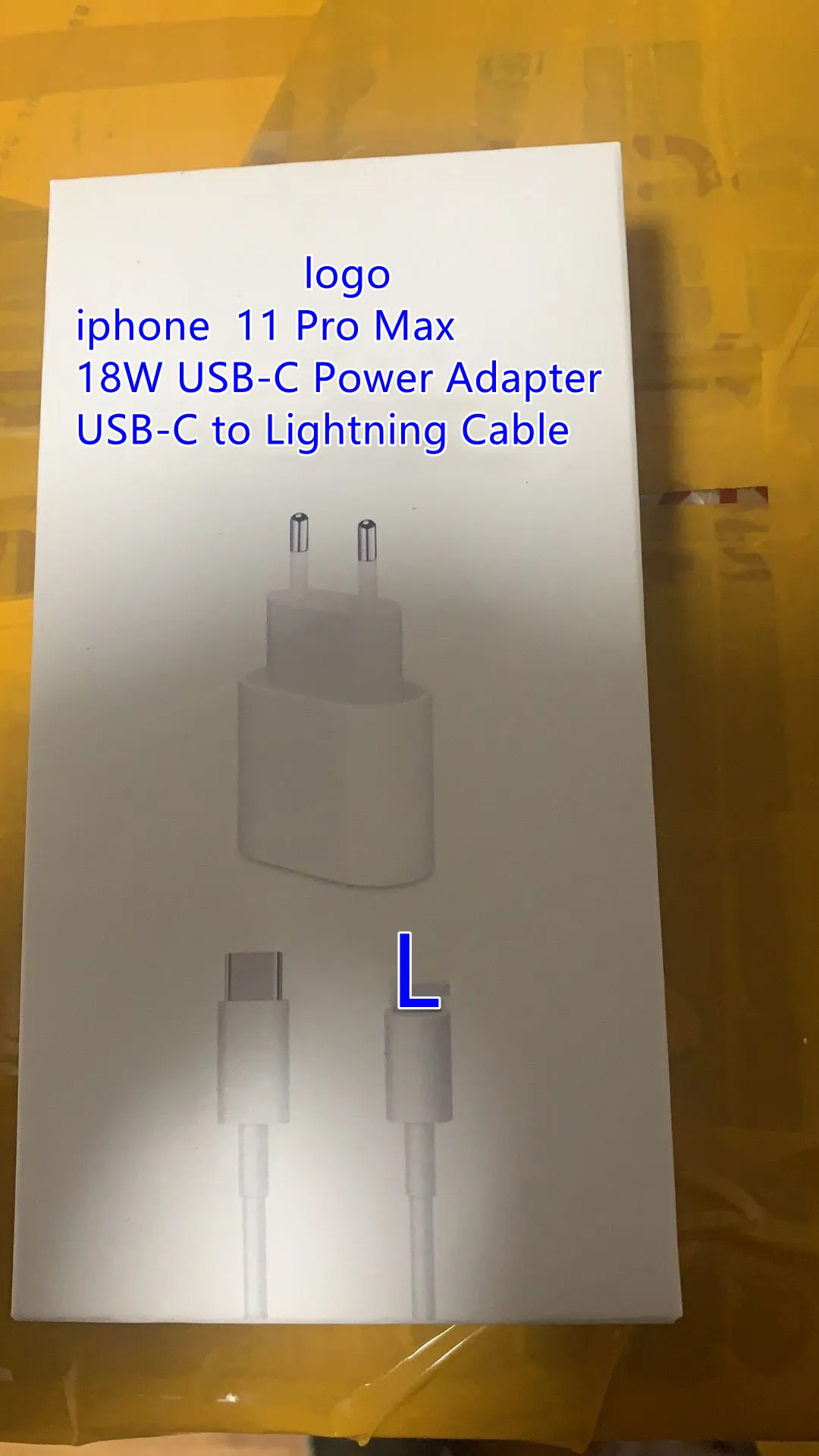 

18W PD Fast Charger With Original oem Quality Fast Charger Cable PD Cable for iPhone 11 Pro XR XS Max With Package