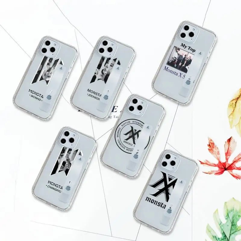 

monsta x logo idol kpop Phone Case Transparent For iPhone 7 8 11 12 se 2020 mini pro X XS XR MAX Plus