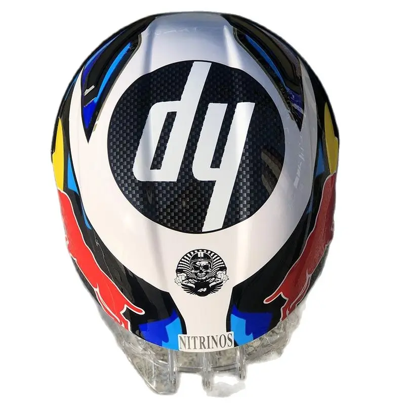 Шлем мотоциклетный гоночный унисекс для мужчин и женщин с большим хвостом |