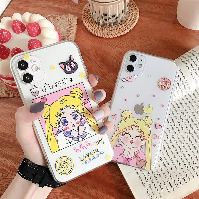 Забавный Милый мультяшный чехол для телефона iphone 12 mini 11 Pro Max 7 8 plus SE 2020 задняя