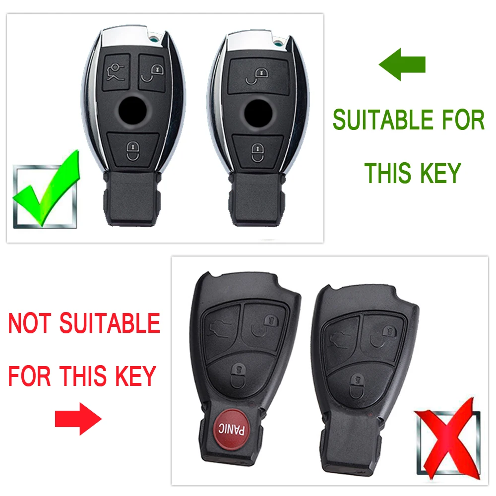 

Hot For Benz TPU 2&3 Button Smart Car Key Case Cover For Mercedes Benz Accessories W203 W210 W211 W124 Keyrings Keychain
