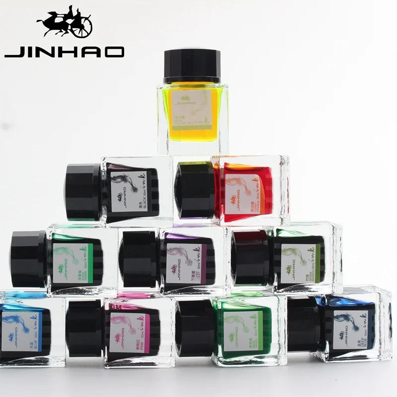 Jinhao 3001 цветные чернила неуглеродные стеклянная ручка погруженная в воду не