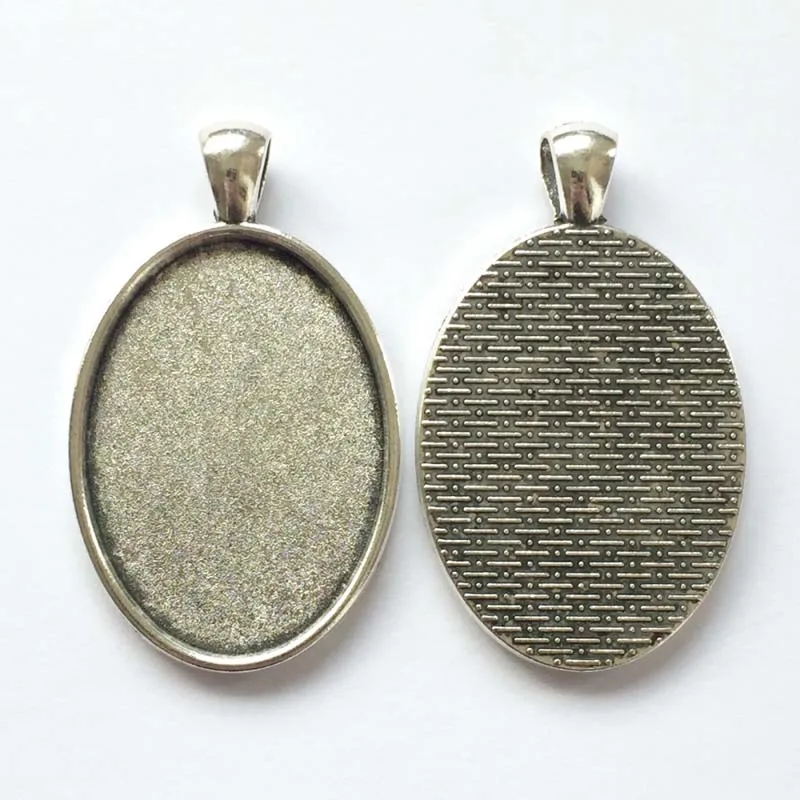 5 шт./лот 25x35 мм ожерелье с подвеской античная бронза серебряный цвет стеклянный