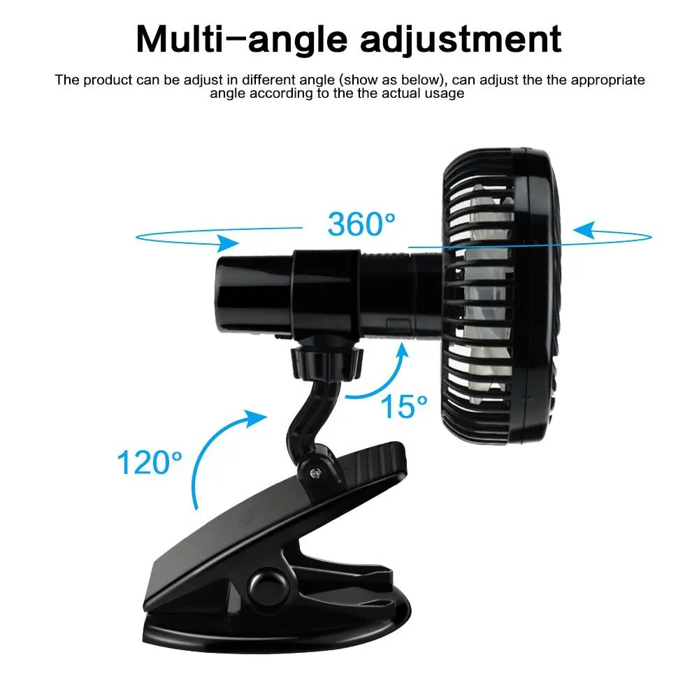 

Бесшумный мини-вентилятор с зажимом, перезаряжаемые бесшумные вентиляторы для детской коляски, настольный USB-вентилятор с 3 скоростями и во...