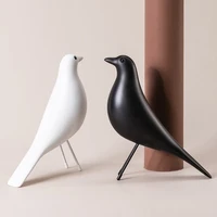 home furnishing wooden sculpture office decoration home furnishing bird sculpture black sculpture decoration creative decoration