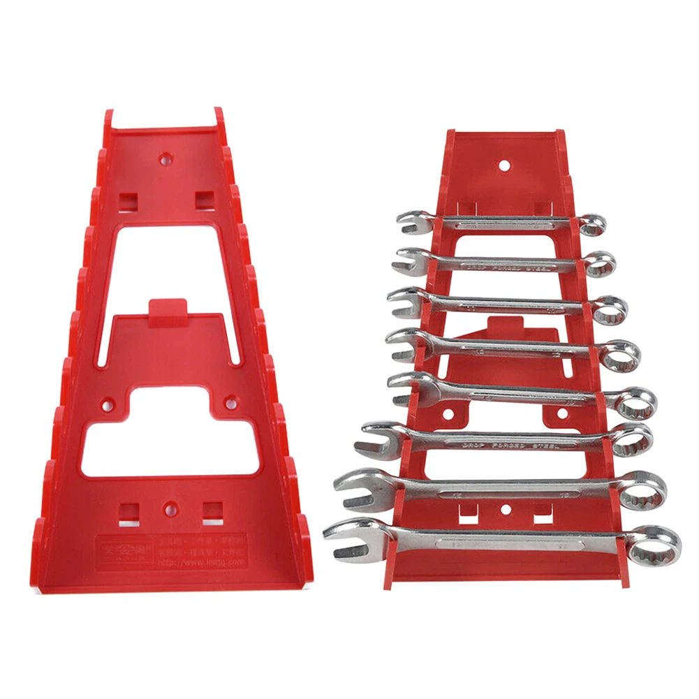 1 шт. 9 слотов красная пластиковая вешалка для гаечных ключей стандартный