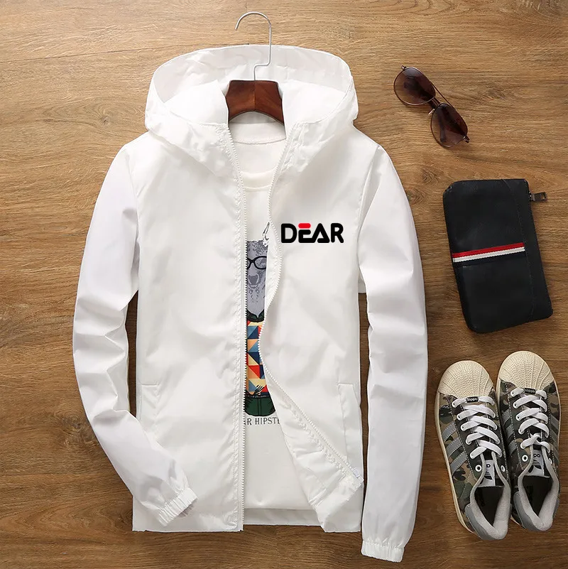 

2021 new solid color windbreaker men's and women's fashion casual breathable sports windbreaker spot can be customized logo