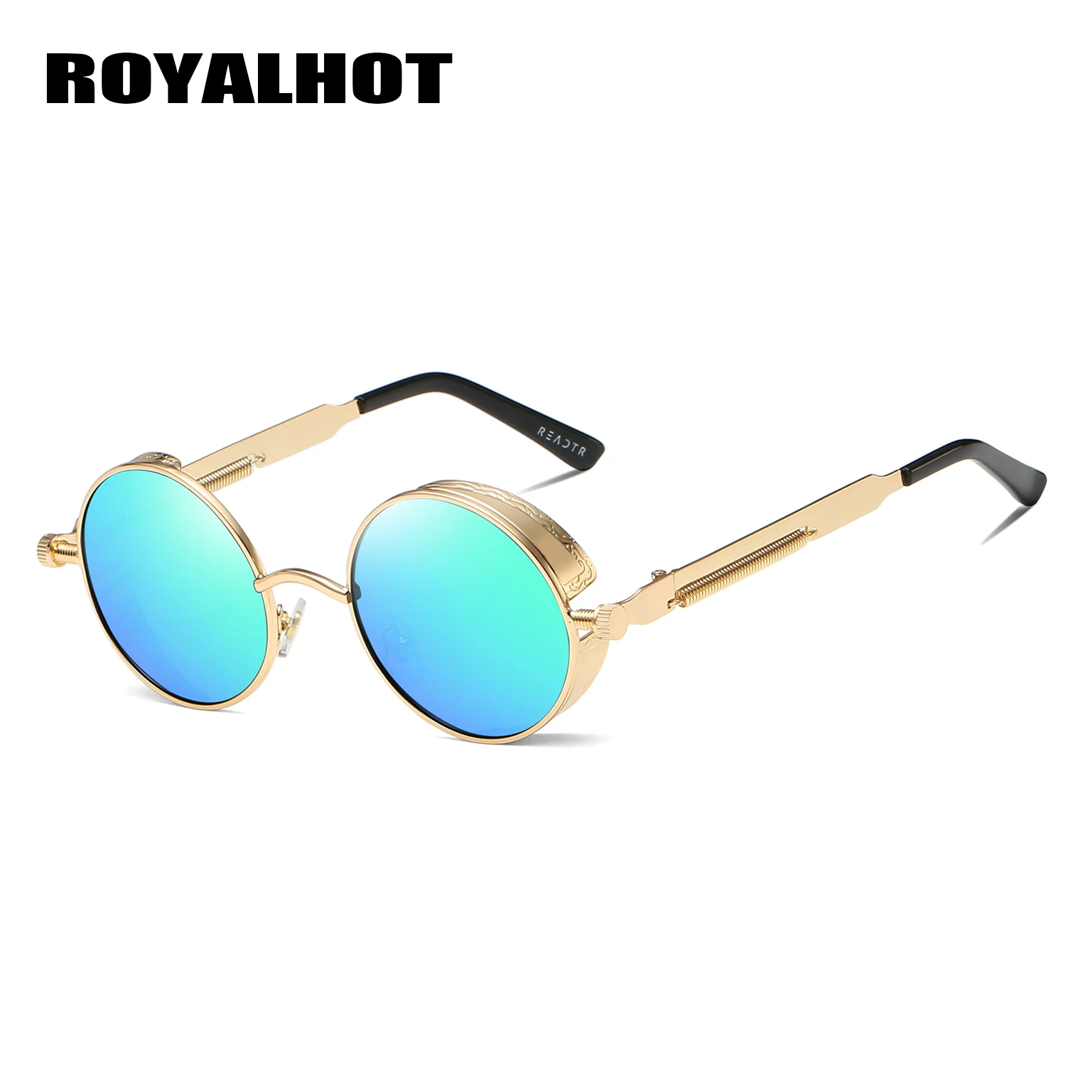 RoyalHot, мужские, женские, поляризационные, Круглый, Ретро стиль, оправа, солнцезащитные очки, для вождения, солнцезащитные очки, оттенки, Oculos masculino, мужские, p1008 - Цвет линз: Green