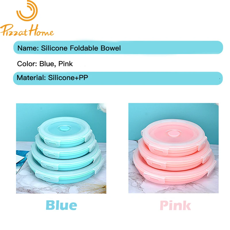 PizzAtHome комплект из 4 предметов силиконовая складная коробка для завтрака Bento печь