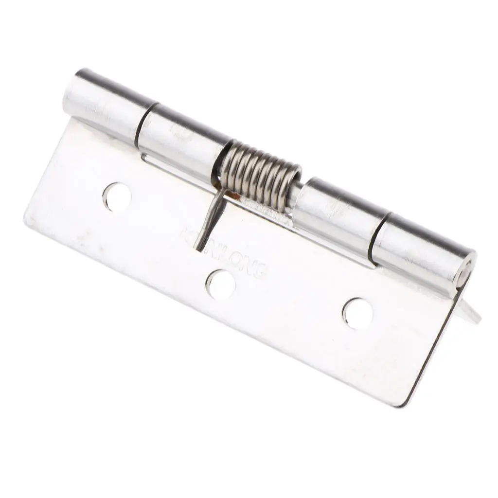 

Stainless Steel Spring Door Hinge Automatic Closing Adjustable Silver