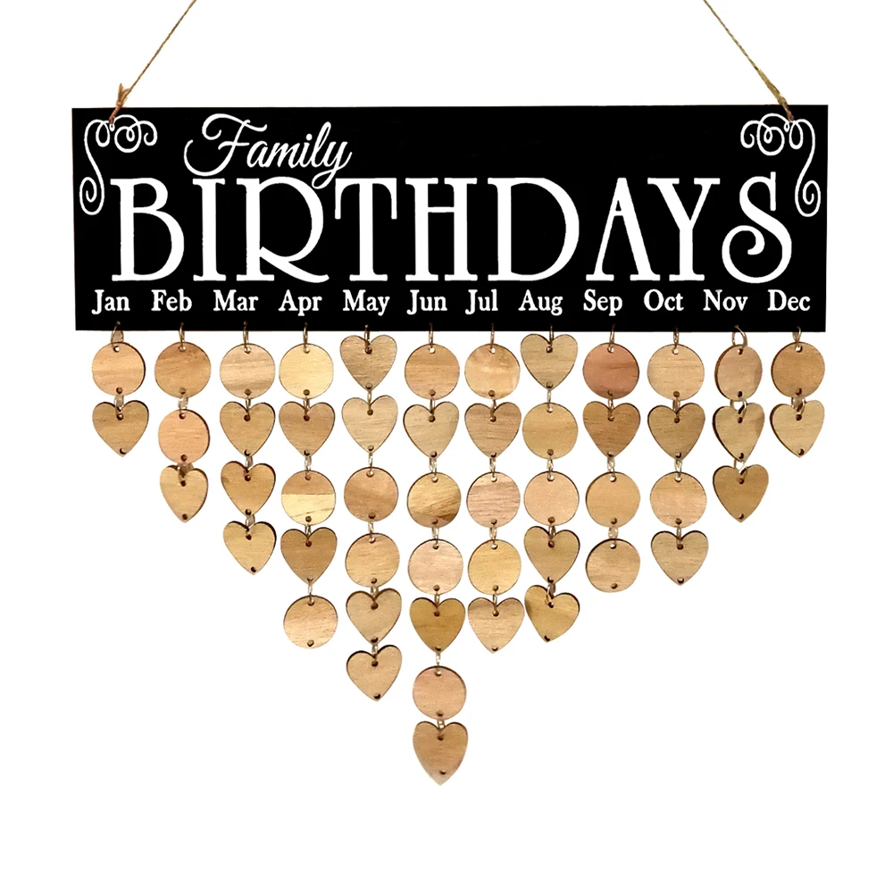 Деревянные календары для украшения дома доска напоминаний на день рождения