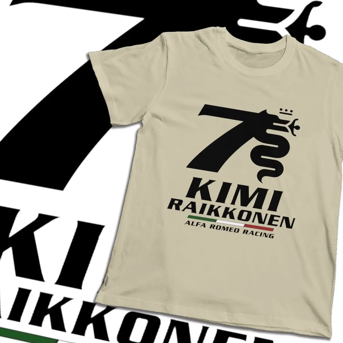 Футболка с круглым вырезом Kimi Raikkonen Alfa Romeo Racing Новая удобная мужская футболка S-6XL