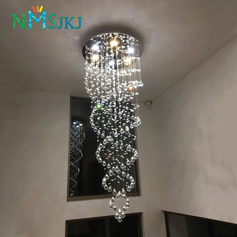 Современный светодиодный хрустальный подвесной светильник с Двойной спиралью