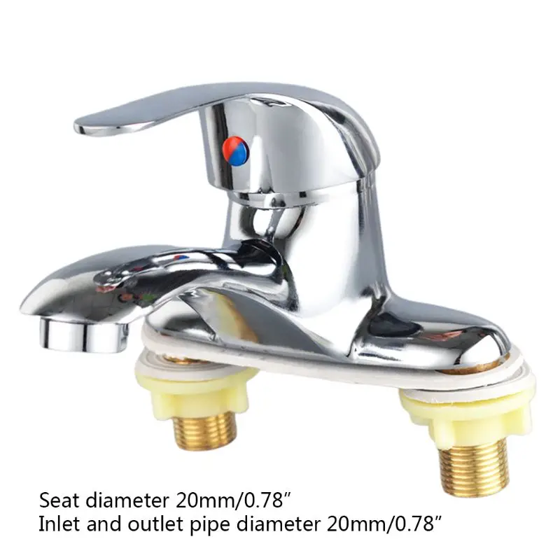 

Bathroom Sink Faucet Chrome and Spray Shower Head Deck Mounted Basin Mixer Taps Home Improvement Accessories Parts