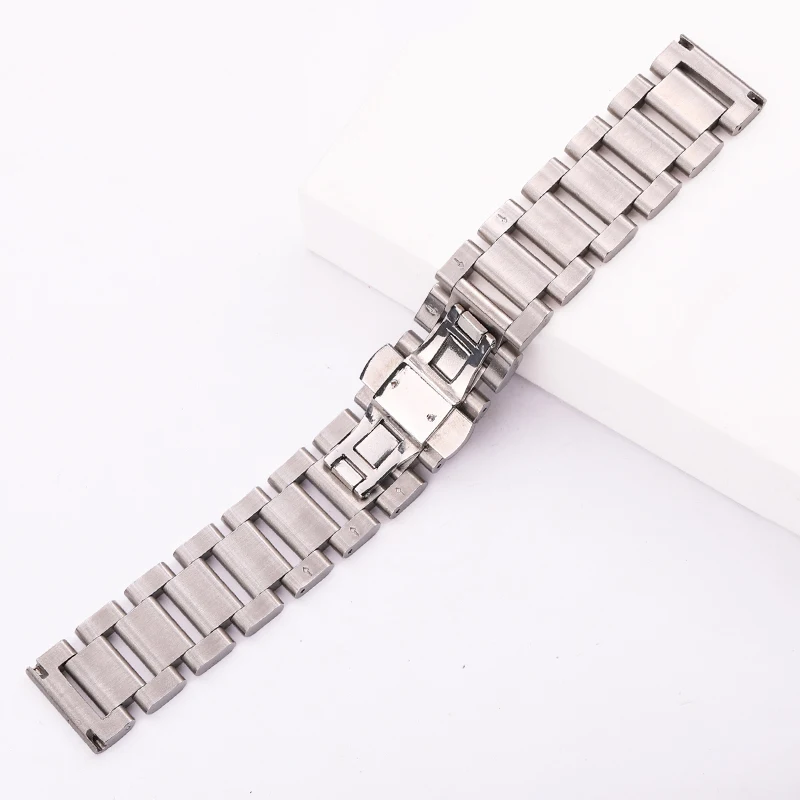 Металлический ремешок для часов HENGRC браслет женщин полированный из нержавеющей
