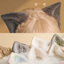 Lolita – couvre-chef Cosplay oreilles de chat, attaches de cheveux, lapin de styliste Kawaii sur la tête, accessoires de cheveux japonais