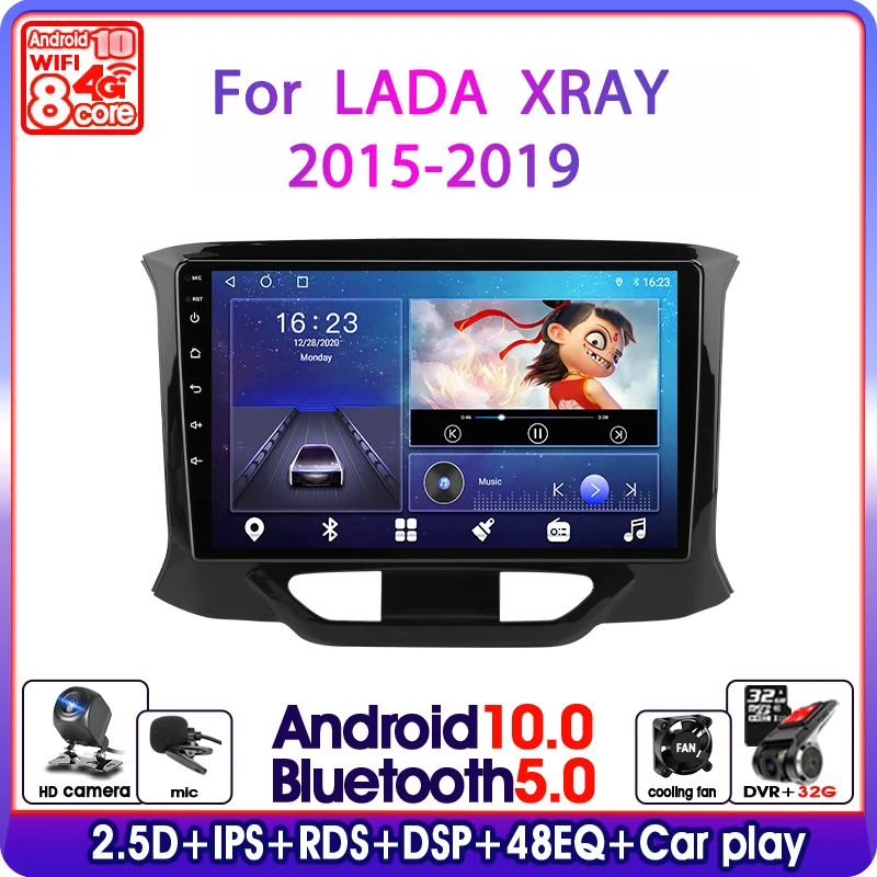 

Android 10 Car Radio for LADA X Ray Xray 2015 2016-2019 Multimedia Video Player 2 Din 4G WiFi Navigation GPS autoradio Head Unit