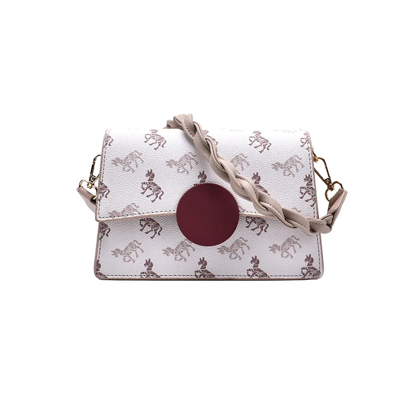 

Qyahlybz band fashion korean print shoulder bags small square handbag white leather female crossbody bags handbags for women