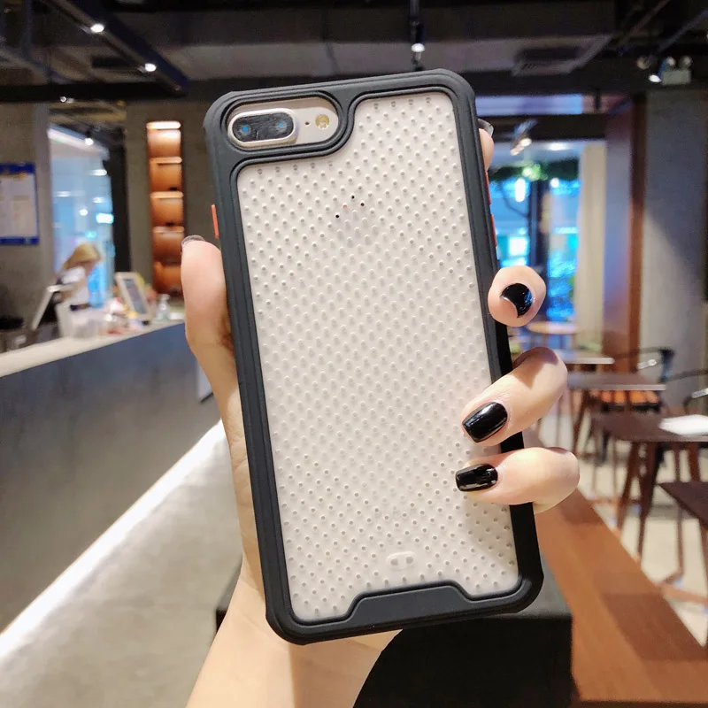 

Heat Dissipation Breathable Cooling Cases For iPhone 12 11 11Pro Max XR XS Max X SE 2020 8 7 Plus Bumper Soft Pc TPU Case Cover