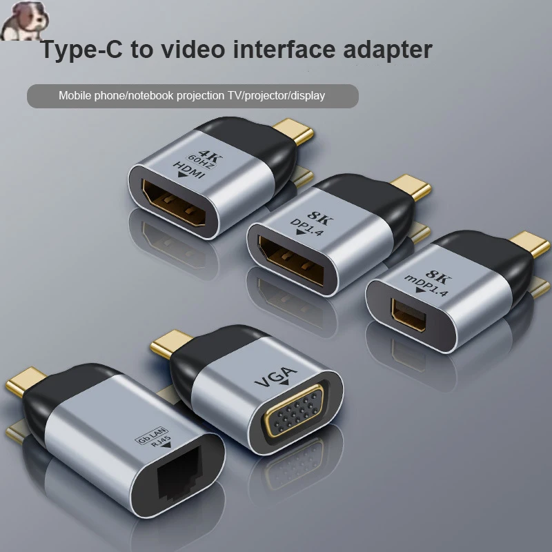 Переходник с USB C на HDMI-совместимый Dp Mini Vga Type HDMI кабель 4K конвертер для Samsung/Huawei P30