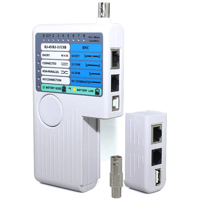 

Многофункциональный удаленный тестер сетевого кабеля Rj11 Rj45 USB BNC LAN для UTP STP LAN кабелей трекер детектор Инструмент высшего качества