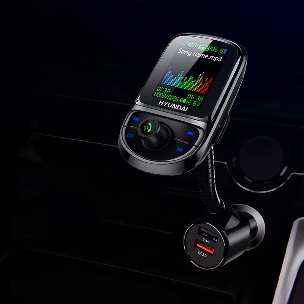 Автомобиля MP3 музыкальный плеер Bluetooth 5,0 ресивер FM-передатчик Dual USB QC3.0 U диск/TF карта формат музыки без потери качества
