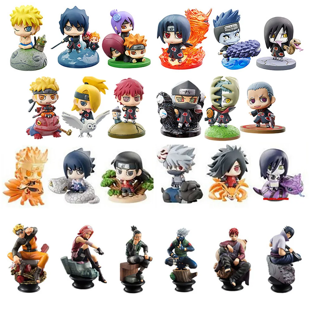 

Shippuden Anime Model Naruto Figurine Sasuke Gaara POP Action Figure PVC Statue Decoration Doll Hand-made Collectible Toy gifts