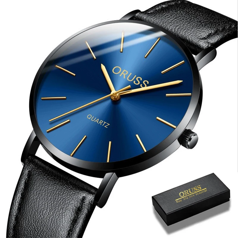 

Quartz Watch For Men Women Sports Watches Luxury Brand Simple Style Leather Strap Thin Men's Wristwatch Clock relogio masculino