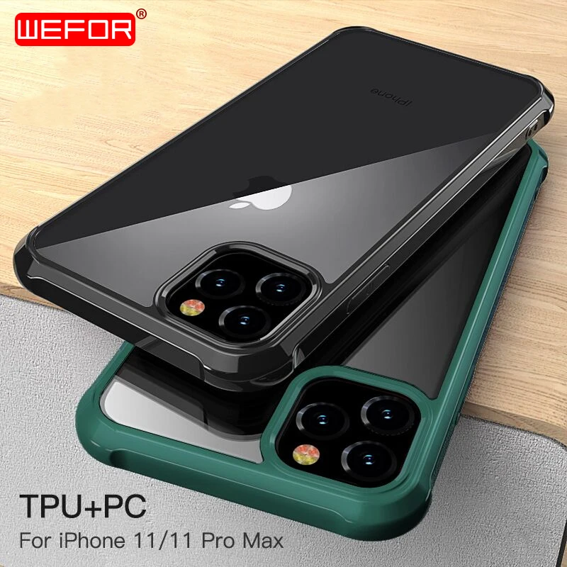 Для нового Apple iPhone 11 2019 для Pro Max ударопрочный чехол 360 градусов прозрачная защита
