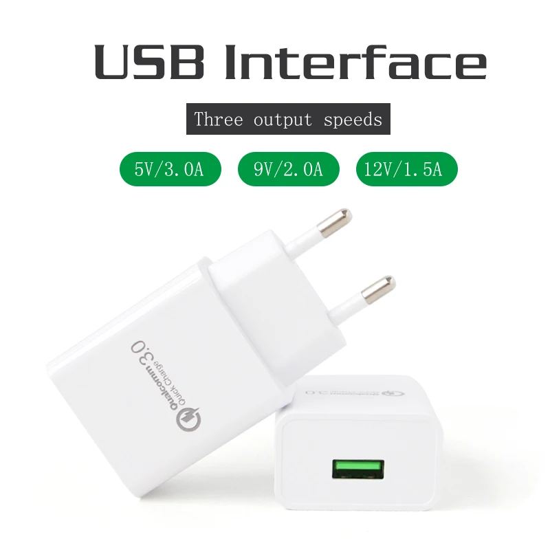 Быстрая зарядка QC 3 0 USB мобильный телефон зарядные устройства ЕС переходник