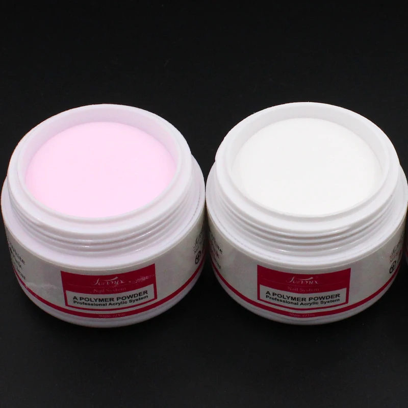 

1pot Acrylic Powder Set Nail Glitter Clear White Pink Colors 3D Nail Art Crystal Powders Gel Tips Builder Manicure