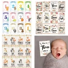 12 листов, Детские ежемесячные карты для новорожденных до 12 месяцев, фотореквизит, открытки для моментов 97BC