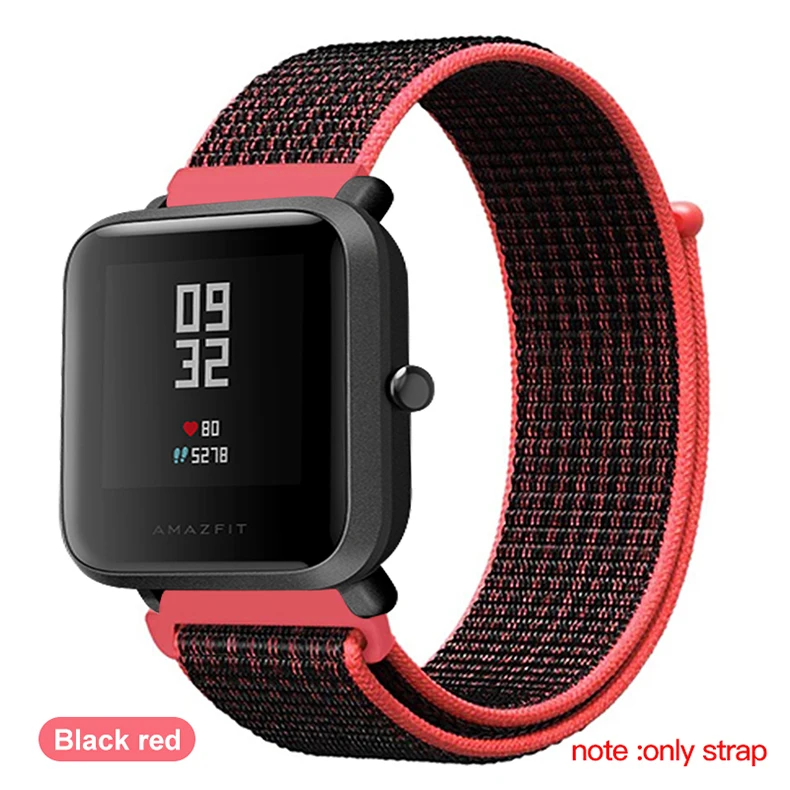 BAPICK 20/22 мм нейлон Спортивный ремешок для Xiaomi Amazfit Bip Gts Gtr Ремешок Браслет Для Xiaomi Huami Amazfit темп Stratos Gtr 42 47 мм ремешок