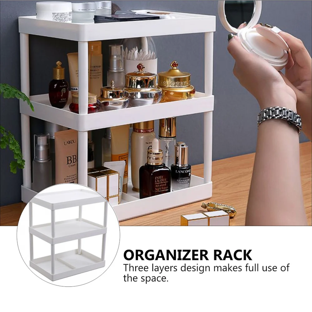 

1Pc Kitchen Rack Triple-layer Anti-slip Rack Multifunctional Shelf Storage Rack