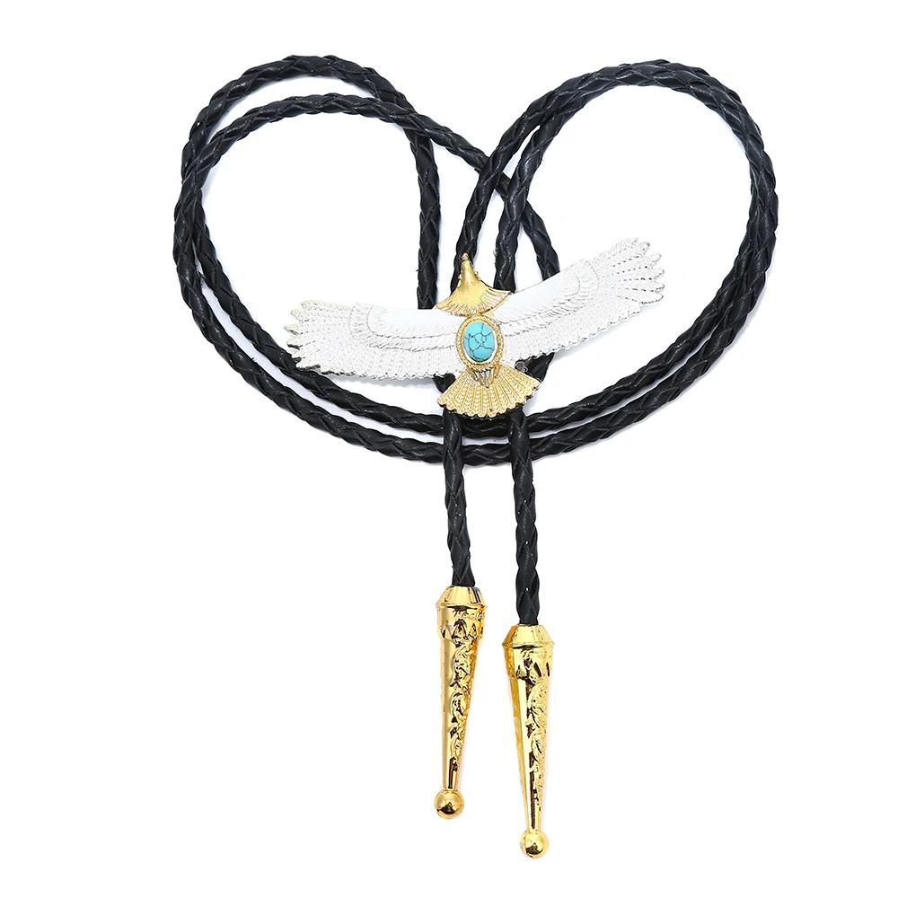 Западная искусственная Серебряная Золотая орла натуральная бирюза кожаный